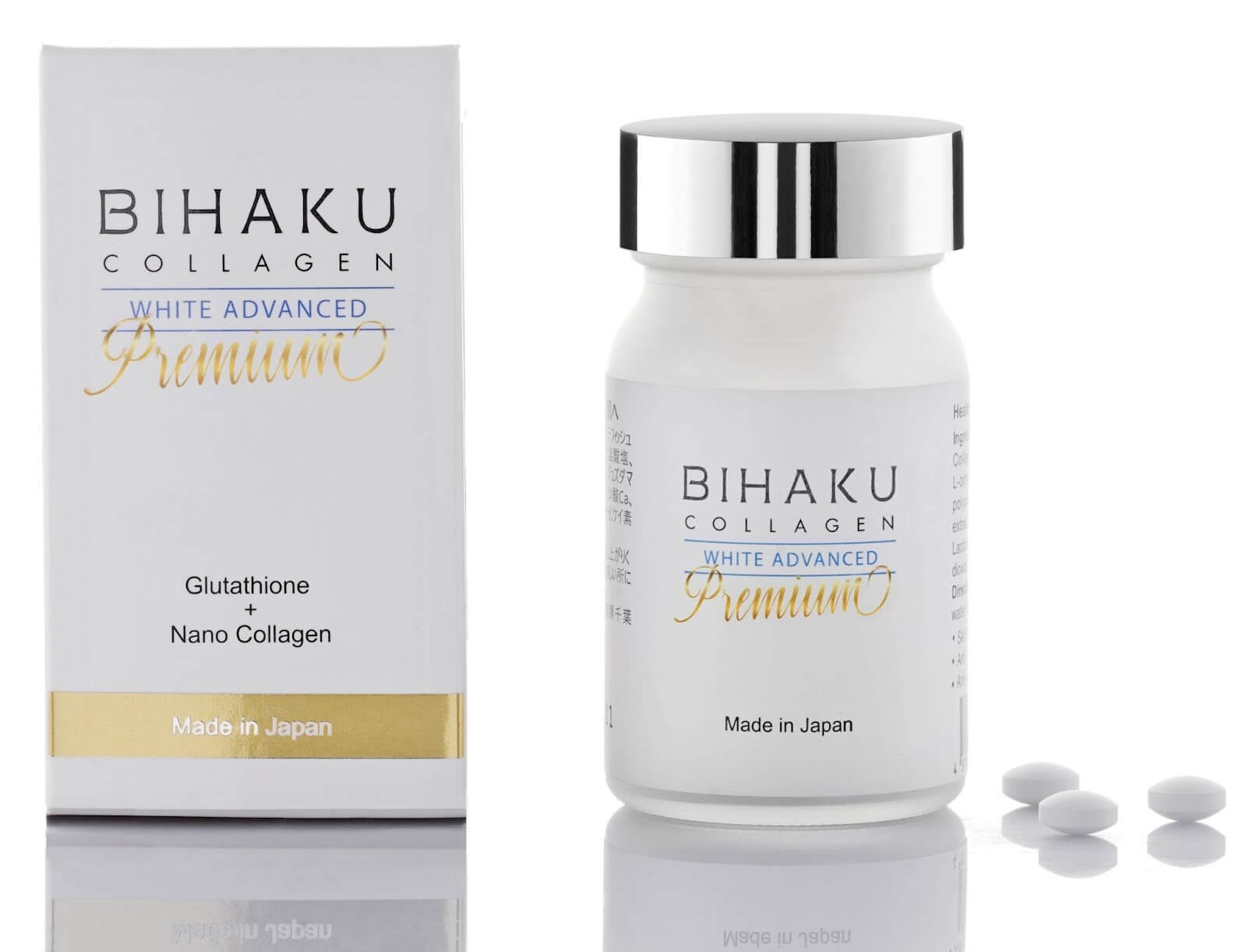 Viên uống Bihaku Collagen Premium trắng da từ bên trong